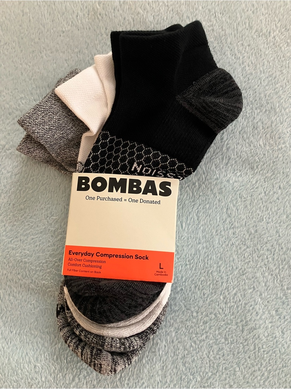 Bombas Low-Cut Everyday ( Women’s) Compression Socks - Black, White, Gray